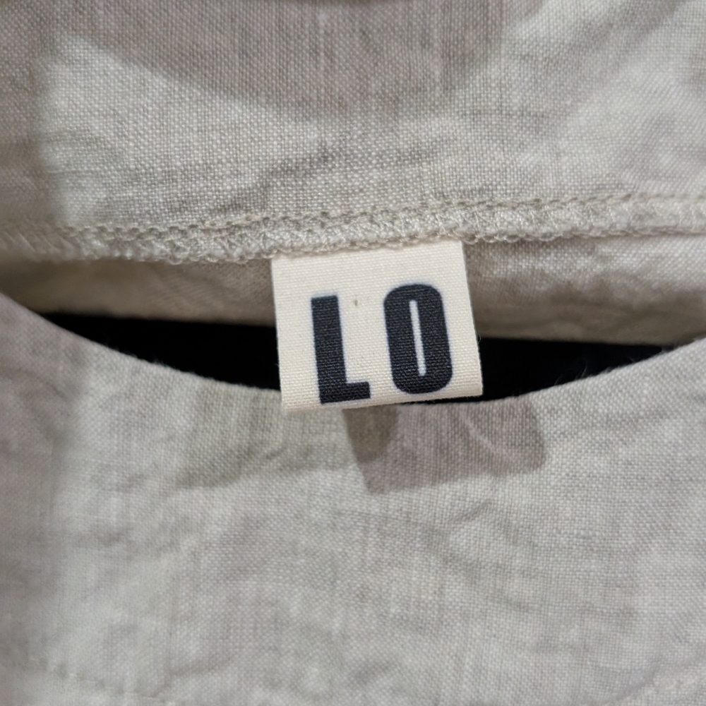 Len Ok Short Linen Dress With Pockets - Picture 2 of 8
